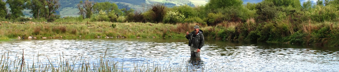 Angler with trout